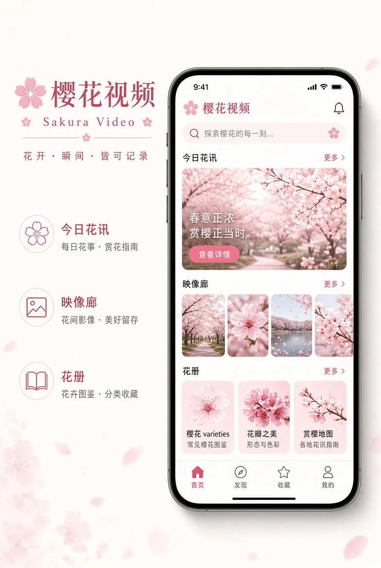 樱花视频移动浏览界面示意
